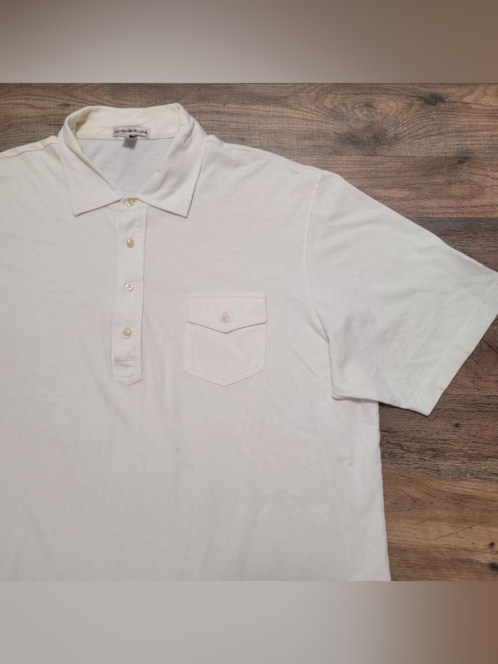 Peter Millar 100% Pima Cotton Athletic Preppy Pocket Golf Polo Shirt Men's XL